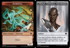 Elemental (0024) // Teferi, Temporal Archmage Emblem (0053) Double-Sided Token